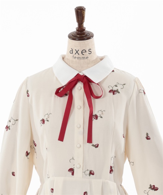 苺総刺繍ワンピース | outlet | axes femme online shop 苺総刺繍ワンピース | outlet | axes femme online shop