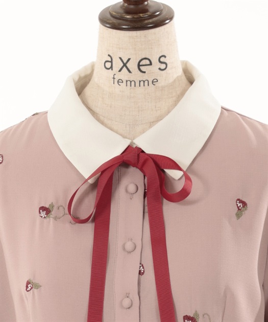 苺総刺繍ワンピース | outlet | axes femme online shop 苺総刺繍ワンピース | outlet | axes femme online shop