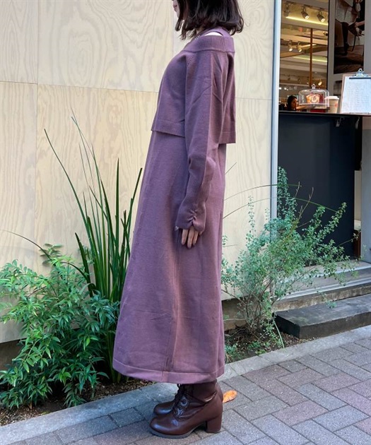 オフショルニット×ワンピースセット | outlet | axes femme オフショルニット×ワンピースセット | outlet | axes femme