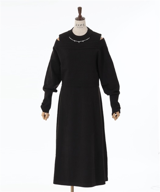 オフショルニット×ワンピースセット | outlet | axes femme オフショルニット×ワンピースセット | outlet | axes femme