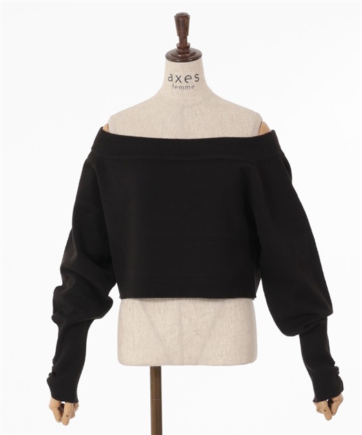 オフショルニット×ワンピースセット | outlet | axes femme オフショルニット×ワンピースセット | outlet | axes femme