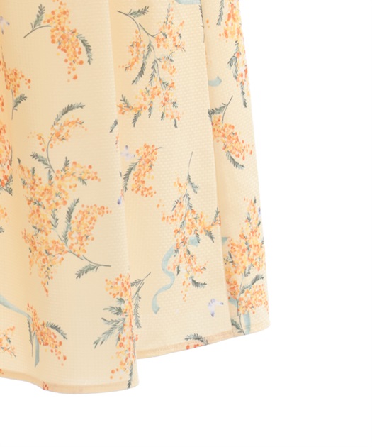 ミモザ柄クロスタイワンピース | outlet | axes femme online shop ミモザ柄クロスタイワンピース | outlet | axes femme online shop