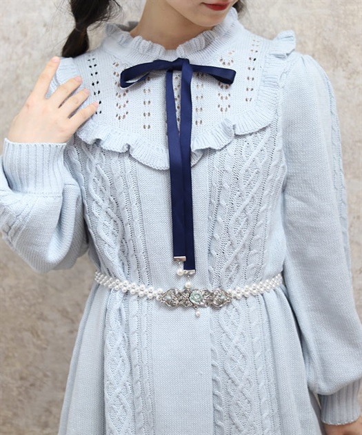 ヨーク切替リボンニットワンピ | axes femme | axes femme ヨーク切替リボンニットワンピ | axes femme | axes femme