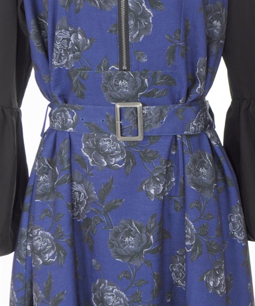 バルーンスリーブフラワーワンピース | レディース服 バルーンスリーブフラワーワンピース | レディース服