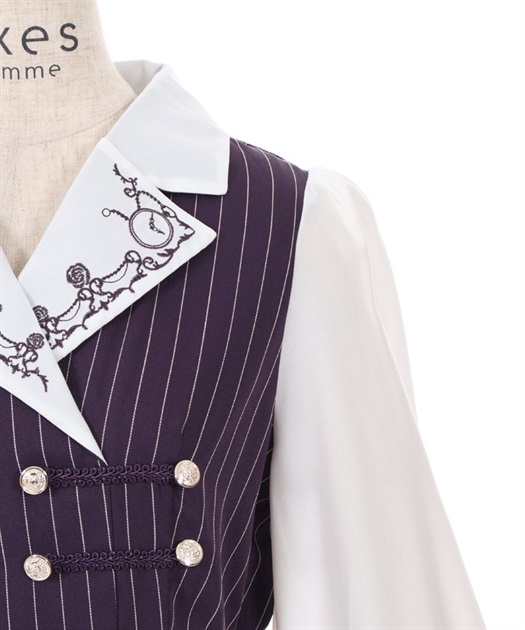 薔薇×時計刺繍ドッキングワンピース | axes femme | axes femme 薔薇×時計刺繍ドッキングワンピース | axes femme | axes femme