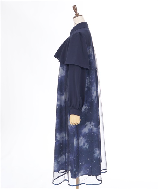 テレスコーププリントケープ風ワンピース | レディース服 テレスコーププリントケープ風ワンピース | レディース服
