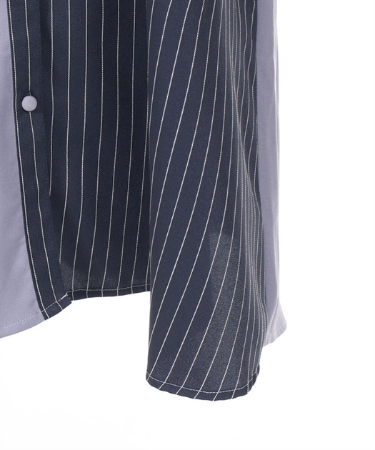 柄切替バイカラーシャツワンピ【期間限定価格】 | レディース服 柄切替バイカラーシャツワンピ【期間限定価格】 | レディース服