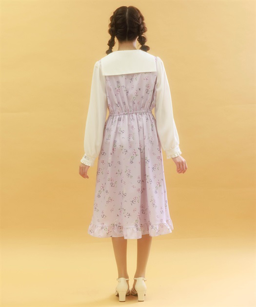 すみれ柄セーラー襟ワンピース | axes femme | axes femme