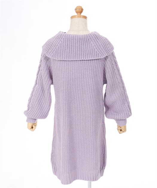 W編み上げニットワンピース | レディース服・レディース