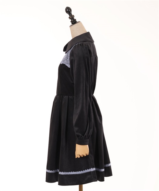 レースデザインベロアワンピース | outlet | axes femme online shop レースデザインベロアワンピース | outlet | axes femme online shop