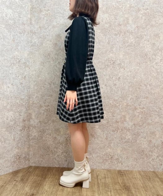 カットアウトデザインミニワンピース | outlet | axes femme