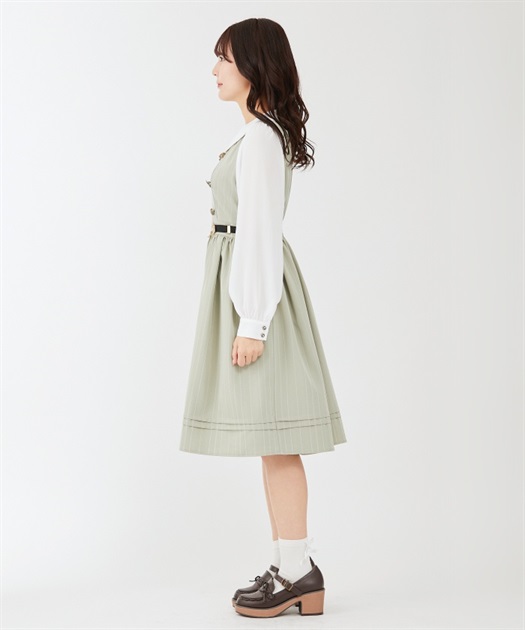 ストライプダブルボタンワンピース | outlet | axes femme