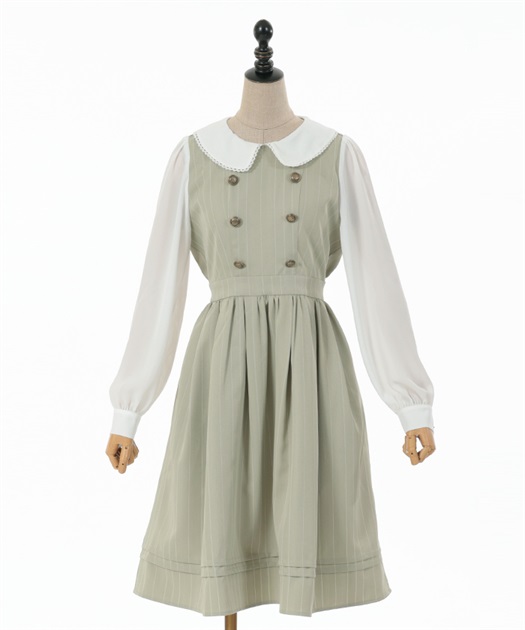 ストライプダブルボタンワンピース | outlet | axes femme ストライプダブルボタンワンピース | outlet | axes femme