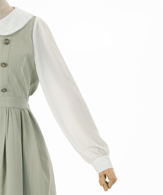 ストライプダブルボタンワンピース | outlet | axes femme