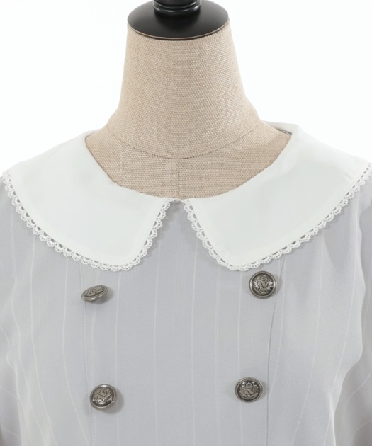 ストライプダブルボタンワンピース | outlet | axes femme