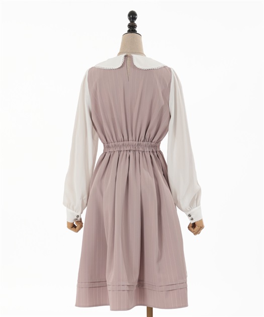 ストライプダブルボタンワンピース ストライプダブルボタンワンピース | axes femme online shop