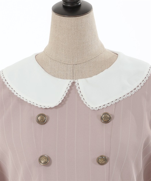 ストライプダブルボタンワンピース | outlet | axes femme