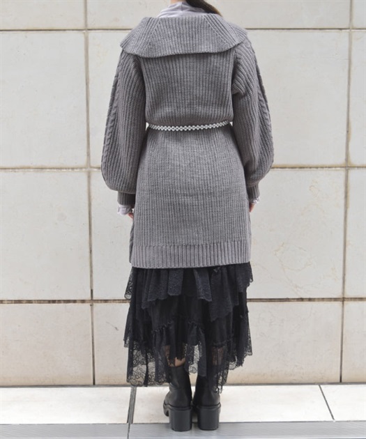 W編み上げニットチュニック | outlet | axes femme online shop W編み上げニットチュニック | outlet | axes femme online shop
