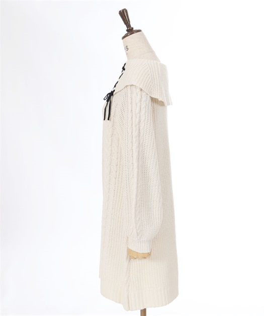 W編み上げニットチュニック | outlet | axes femme online shop W編み上げニットチュニック | outlet | axes femme online shop