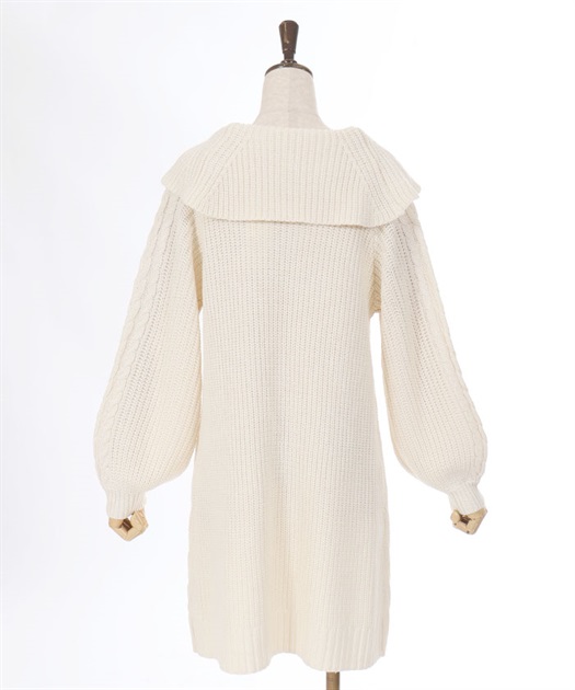 W編み上げニットチュニック | axes femme | axes femme online shop W編み上げニットチュニック | axes femme | axes femme online shop