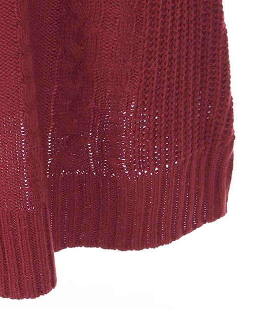 W編み上げニットチュニック | axes femme | axes femme online shop W編み上げニットチュニック | axes femme | axes femme online shop