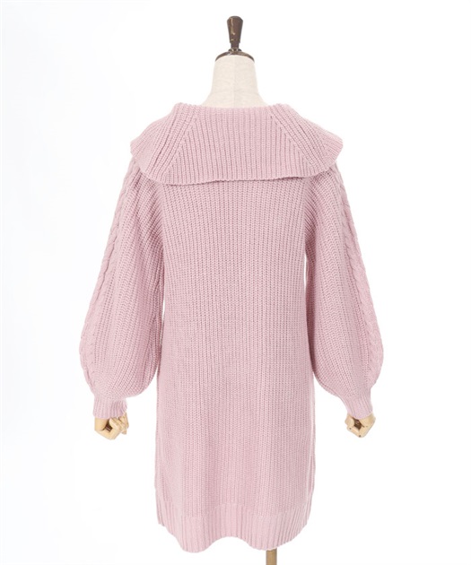 W編み上げニットチュニック | axes femme | axes femme online shop W編み上げニットチュニック | axes femme | axes femme online shop