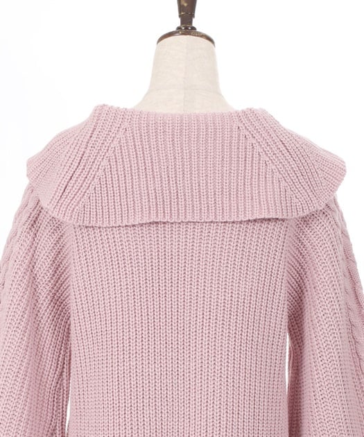 W編み上げニットチュニック【期間限定価格】 | レディース服 W編み上げニットチュニック【期間限定価格】 | レディース服