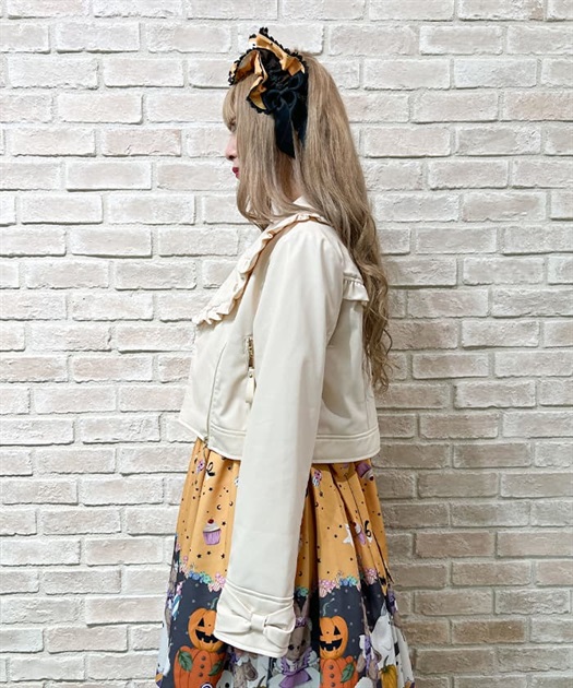 フリル合皮ライダース | kawaii | axes femme online shop フリル合皮ライダース | kawaii | axes femme online shop