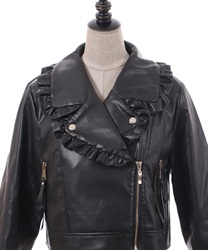 フリル合皮ライダース | 衣料 | axes femme online shop フリル合皮ライダース | 衣料 | axes femme online shop