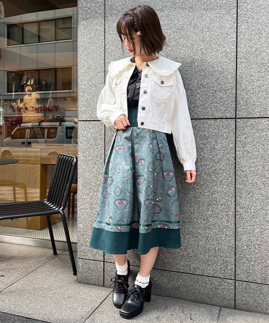 ビッグ襟ショートブルゾン | outlet | axes femme online shop ビッグ襟ショートブルゾン | outlet | axes femme online shop