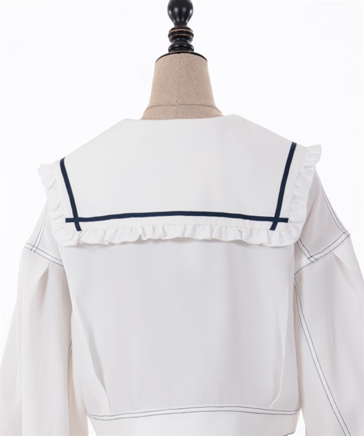 セーラー襟ショートブルゾン | outlet | axes femme online shop セーラー襟ショートブルゾン | outlet | axes femme online shop