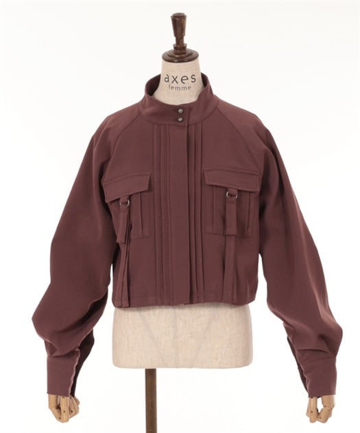ショート丈ミリタリーブルゾン | outlet | axes femme online shop