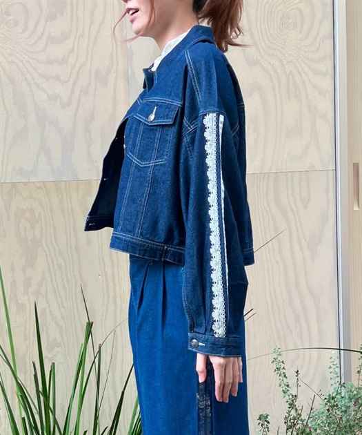 レース×ラインデニムジャケット【期間限定価格】 | outlet レース×ラインデニムジャケット【期間限定価格】 | outlet