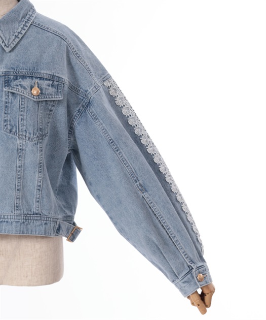 レース×ラインデニムジャケット【期間限定価格】 | outlet レース×ラインデニムジャケット【期間限定価格】 | outlet