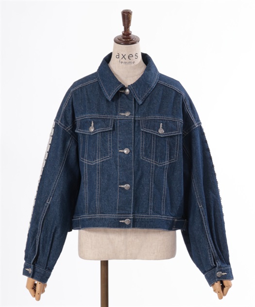 レース×ラインデニムジャケット【期間限定価格】 | outlet レース×ラインデニムジャケット【期間限定価格】 | outlet