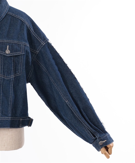 レース×ラインデニムジャケット【期間限定価格】 | outlet レース×ラインデニムジャケット【期間限定価格】 | outlet