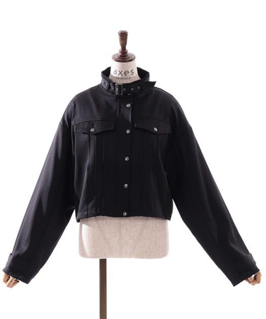 ベルト付ショートブルゾン | outlet | axes femme online shop ベルト付ショートブルゾン | outlet | axes femme online shop