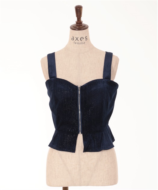 グリッターベロアビスチェ | outlet | axes femme online shop