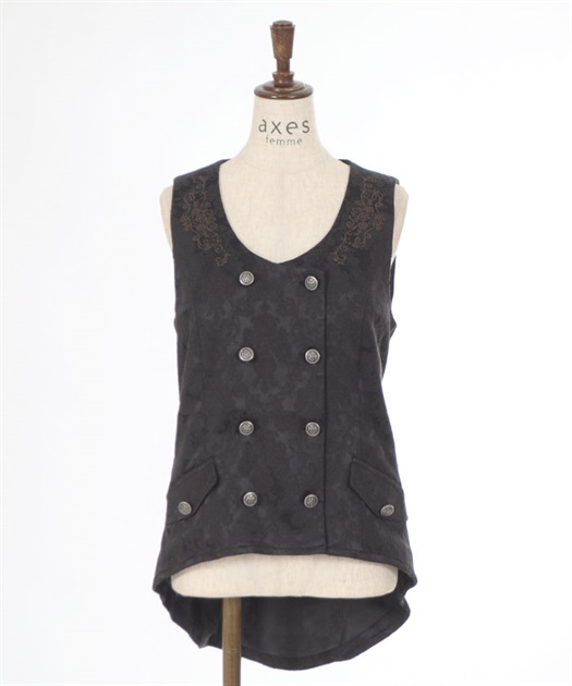 Wブレストジャカードベスト | outlet | axes femme online shop