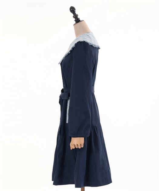 フリル襟ガーリートレンチ | outlet | axes femme online shop フリル襟ガーリートレンチ | outlet | axes femme online shop