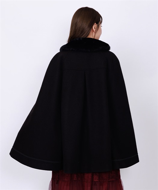 ファー襟付ケープコート | outlet | axes femme online shop ファー襟付ケープコート | outlet | axes femme online shop