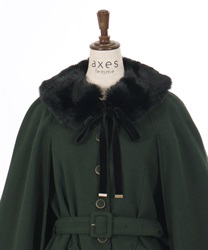 ファー襟付ケープコート | outlet | axes femme online shop ファー襟付ケープコート | outlet | axes femme online shop