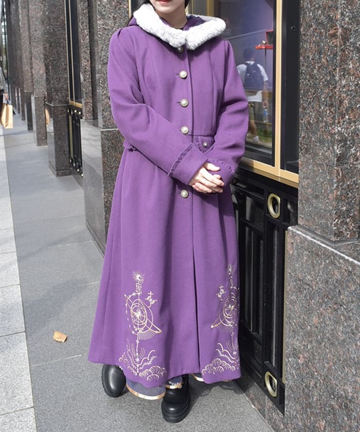 天体刺繍フード付コート | レディース服・レディース 天体刺繍フード付コート | レディース服・レディース
