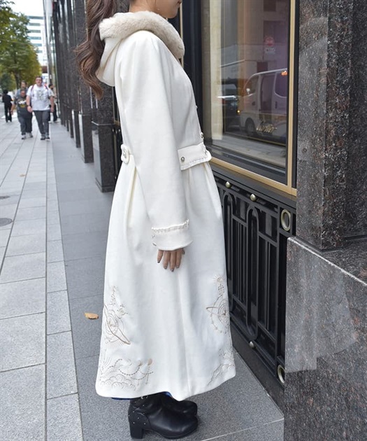 天体刺繍フード付コート | outlet | axes femme online shop 天体刺繍フード付コート | outlet | axes femme online shop
