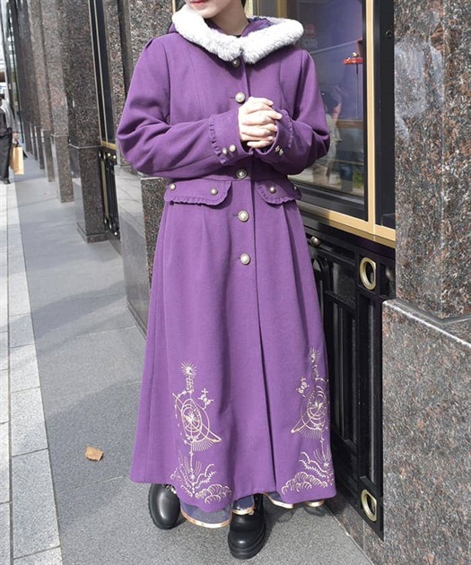 天体刺繍フード付コート【期間限定価格】 | レディース服 天体刺繍フード付コート【期間限定価格】 | レディース服