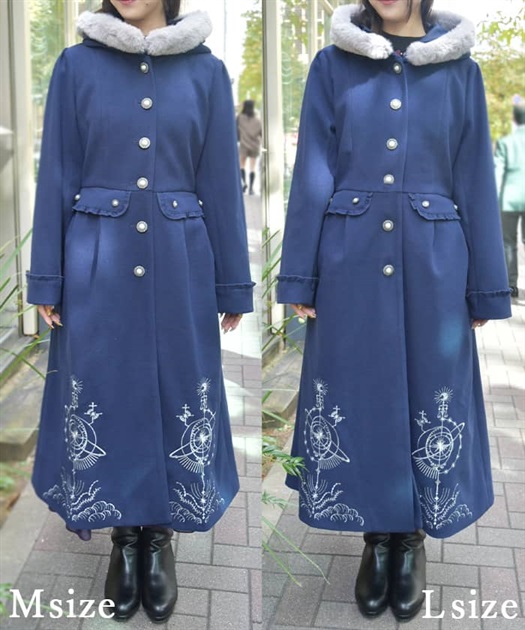 天体刺繍フード付コート | axes femme | axes femme online shop 天体刺繍フード付コート | axes femme | axes femme online shop