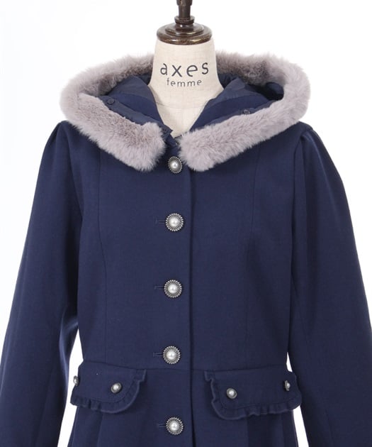 天体刺繍フード付コート | axes femme | axes femme online shop 天体刺繍フード付コート | axes femme | axes femme online shop