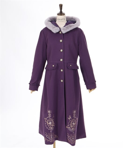 天体刺繍フード付コート | axes femme | axes femme online shop 天体刺繍フード付コート | axes femme | axes femme online shop