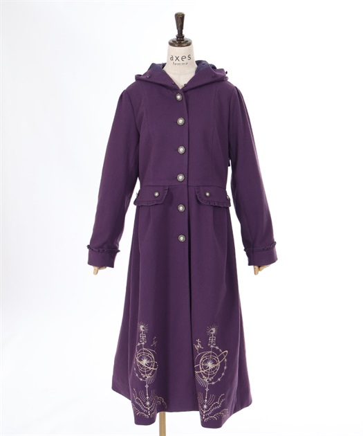 天体刺繍フード付コート【期間限定価格】 | レディース服 天体刺繍フード付コート【期間限定価格】 | レディース服