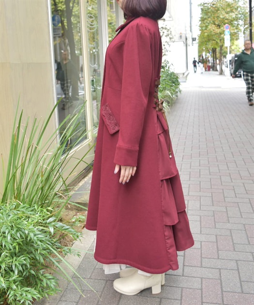 バッスル風ロングコート | axes femme | axes femme online shop バッスル風ロングコート | axes femme | axes femme online shop